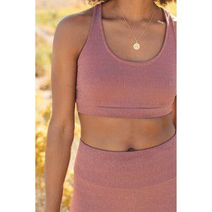 3. Lazy Days Racer Back Bra in Mauve